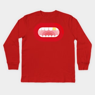 GOLD TOOTH MASK Kids Long Sleeve T-Shirt